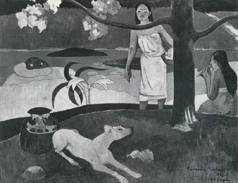 Paul Gauguin Tahitian Pastoral Scenes oil painting image